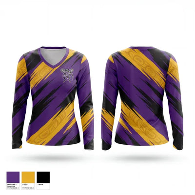 North Kitsap SeaWolves 89856363 Women's Long Sleeve V-neck Shirt - 1