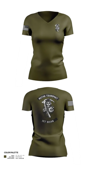 Womens Short Sleeve Vneck Shirt, 1st Recon, , Teamtime, Team time, sublimation, custom sports apparel, team uniforms, spirit wear, spiritwear, sports uniforms, custom shirts, team store, custom team store, fundraiser sports, apparel fundraiser