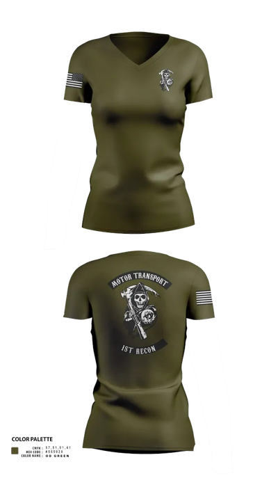 1st Recon 29773474 Women's Short Sleeve V-neck Shirt - 21