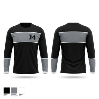 Long Sleeve Performance Shirt, Meriden, Men's Lacrosse, Teamtime, Team time, sublimation, custom sports apparel, team uniforms, spirit wear, spiritwear, sports uniforms, custom shirts, team store, custom team store, fundraiser sports, apparel fundraiser