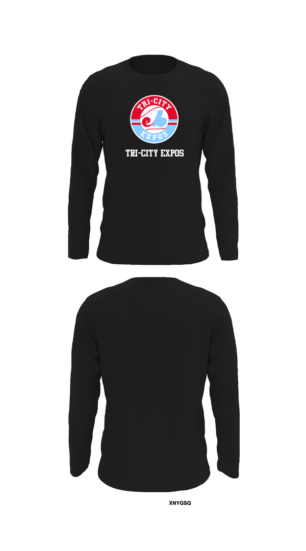 Long Sleeve Performance Shirt, Tri-City Expos, Baseball, Teamtime, Team time, sublimation, custom sports apparel, team uniforms, spirit wear, spiritwear, sports uniforms, custom shirts, team store, custom team store, fundraiser sports, apparel fundraiser
