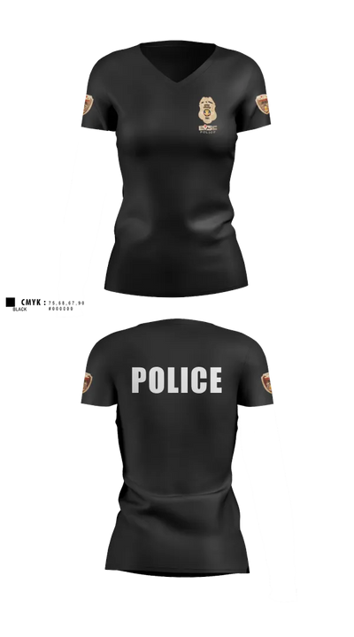 EVSC PD 77652522 Women's Short Sleeve V-neck Shirt - 2