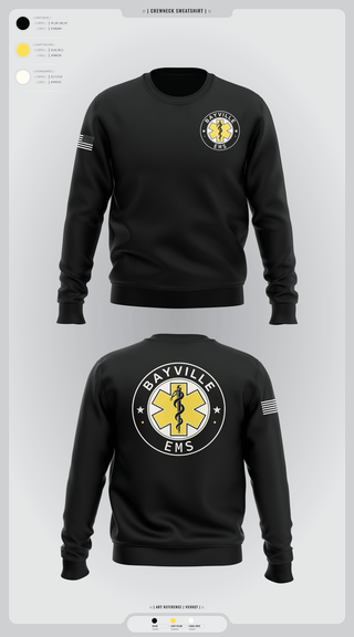 Crew Neck Sweatshirt, Bayville EMS, , Teamtime, Team time, sublimation, custom sports apparel, team uniforms, spirit wear, spiritwear, sports uniforms, custom shirts, team store, custom team store, fundraiser sports, apparel fundraiser