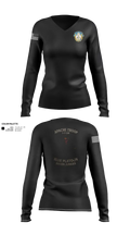 1-7 Cavlary Division Apache Troop Blue Platoon Recon Junkies Women's Long Sleeve V-neck Shirt - 21