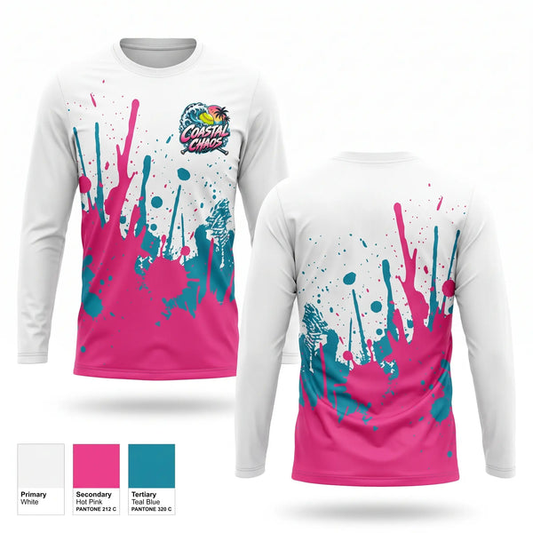 Long Sleeve Performance Shirt, Coastal Chaos, Softball, Teamtime, Team time, sublimation, custom sports apparel, team uniforms, spirit wear, spiritwear, sports uniforms, custom shirts, team store, custom team store, fundraiser sports, apparel fundraiser