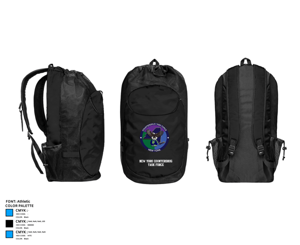 Gear Bag, New York Counterdrug Task Force, Police, Teamtime, Team time, sublimation, custom sports apparel, team uniforms, spirit wear, spiritwear, sports uniforms, custom shirts, team store, custom team store, fundraiser sports, apparel fundraiser