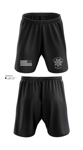 Athletic Shorts With Pockets, Graham County Probation, Police, Teamtime, Team time, sublimation, custom sports apparel, team uniforms, spirit wear, spiritwear, sports uniforms, custom shirts, team store, custom team store, fundraiser sports, apparel fundraiser