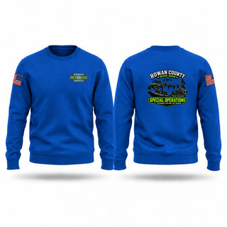 Crew Neck Sweatshirt, Rowan Rescue, EMS/EMT, Teamtime, Team time, sublimation, custom sports apparel, team uniforms, spirit wear, spiritwear, sports uniforms, custom shirts, team store, custom team store, fundraiser sports, apparel fundraiser