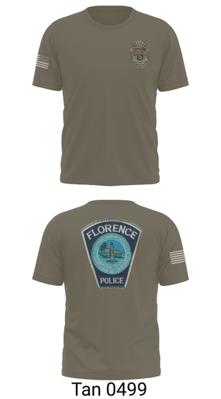Short Sleeve Performance Shirt, Florence Police Department, Police, Teamtime, Team time, sublimation, custom sports apparel, team uniforms, spirit wear, spiritwear, sports uniforms, custom shirts, team store, custom team store, fundraiser sports, apparel fundraiser