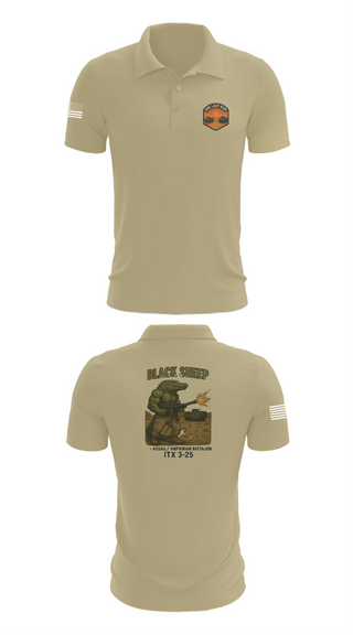 Short Sleeve Performance Polo, 4th Assault Amphibian Battalion, Company B, , Teamtime, Team time, sublimation, custom sports apparel, team uniforms, spirit wear, spiritwear, sports uniforms, custom shirts, team store, custom team store, fundraiser sports, apparel fundraiser