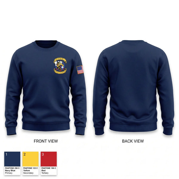 Crew Neck Sweatshirt, Hornet Division, Navy, Teamtime, Team time, sublimation, custom sports apparel, team uniforms, spirit wear, spiritwear, sports uniforms, custom shirts, team store, custom team store, fundraiser sports, apparel fundraiser
