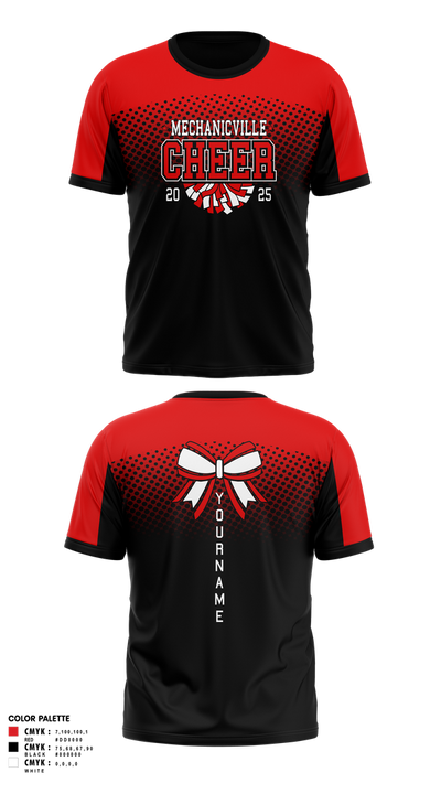 Mechanicville High School Cheer 64273422 Short Sleeve Performance Shirt - 1