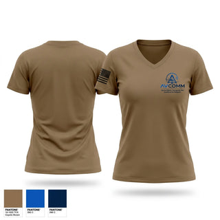 Womens Short Sleeve Vneck Shirt, AvComm, EMS/EMT, Teamtime, Team time, sublimation, custom sports apparel, team uniforms, spirit wear, spiritwear, sports uniforms, custom shirts, team store, custom team store, fundraiser sports, apparel fundraiser