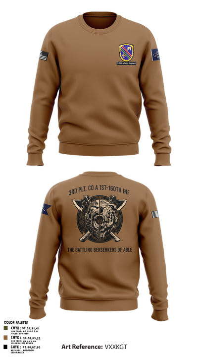 Co A, 1st-160th INF, 79th IBCT 97835057 Crew Neck Sweatshirt - 12