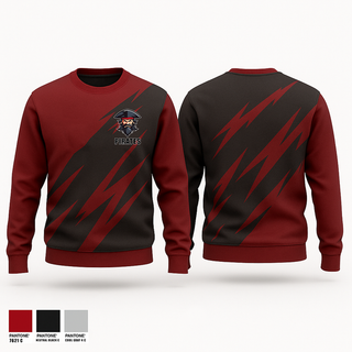 Crew Neck Sweatshirt, Pitates, , Teamtime, Team time, sublimation, custom sports apparel, team uniforms, spirit wear, spiritwear, sports uniforms, custom shirts, team store, custom team store, fundraiser sports, apparel fundraiser