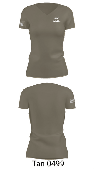 Womens Short Sleeve Vneck Shirt, ASC Mafia, Army, Teamtime, Team time, sublimation, custom sports apparel, team uniforms, spirit wear, spiritwear, sports uniforms, custom shirts, team store, custom team store, fundraiser sports, apparel fundraiser