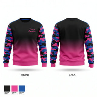 Crew Neck Sweatshirt, Trash Pandas, Softball, Teamtime, Team time, sublimation, custom sports apparel, team uniforms, spirit wear, spiritwear, sports uniforms, custom shirts, team store, custom team store, fundraiser sports, apparel fundraiser