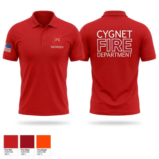Short Sleeve Performance Polo, Cygnet, Fire Department, Teamtime, Team time, sublimation, custom sports apparel, team uniforms, spirit wear, spiritwear, sports uniforms, custom shirts, team store, custom team store, fundraiser sports, apparel fundraiser