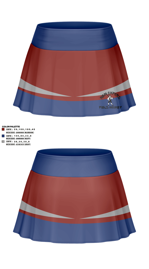 Skort, New Oxford Field Hockey, Field Hockey, Teamtime, Team time, sublimation, custom sports apparel, team uniforms, spirit wear, spiritwear, sports uniforms, custom shirts, team store, custom team store, fundraiser sports, apparel fundraiser