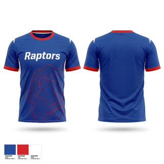 Soft Poly Tee Cotton Like Feel, Raptors, Baseball, Teamtime, Team time, sublimation, custom sports apparel, team uniforms, spirit wear, spiritwear, sports uniforms, custom shirts, team store, custom team store, fundraiser sports, apparel fundraiser