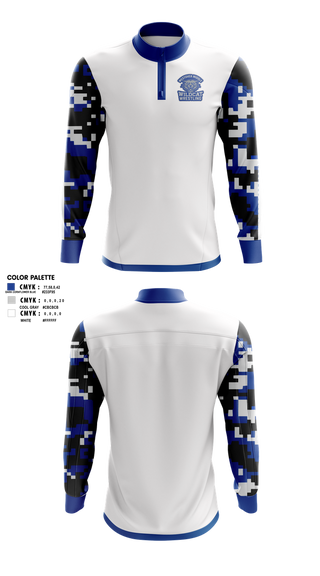 Quarter Zip Jacket, Westover Middle Wrestling, Wrestling, Teamtime, Team time, sublimation, custom sports apparel, team uniforms, spirit wear, spiritwear, sports uniforms, custom shirts, team store, custom team store, fundraiser sports, apparel fundraiser