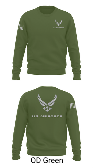 Crew Neck Sweatshirt, USAF Volunteer, Air Force, Teamtime, Team time, sublimation, custom sports apparel, team uniforms, spirit wear, spiritwear, sports uniforms, custom shirts, team store, custom team store, fundraiser sports, apparel fundraiser