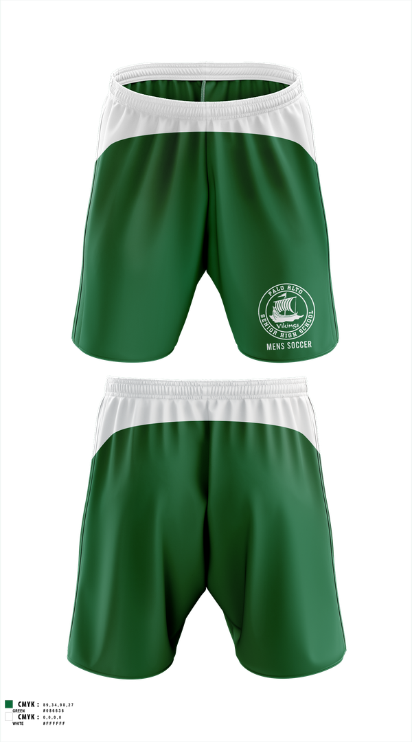 Mens Soccer Shorts, Palo Alto Men's Soccer, Men's Soccer, Teamtime, Team time, sublimation, custom sports apparel, team uniforms, spirit wear, spiritwear, sports uniforms, custom shirts, team store, custom team store, fundraiser sports, apparel fundraiser