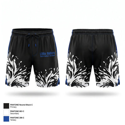 Little Rollers Youth Football and Cheer 50733796 Athletic Shorts With Pockets - 1