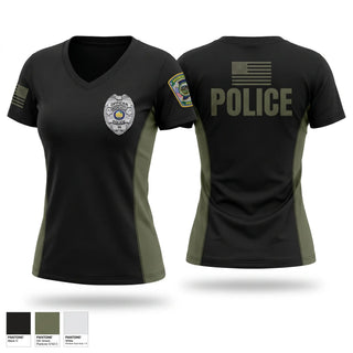 Womens Short Sleeve Vneck Shirt, AREA 30 CAREER CENTER LAW ENFORCEMENT, Police, Teamtime, Team time, sublimation, custom sports apparel, team uniforms, spirit wear, spiritwear, sports uniforms, custom shirts, team store, custom team store, fundraiser sports, apparel fundraiser