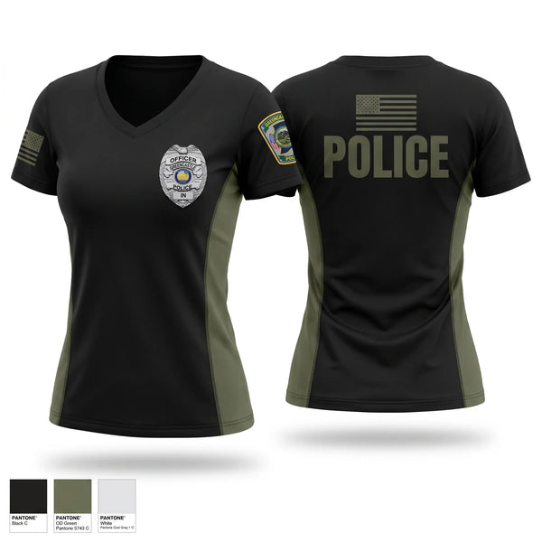 Womens Short Sleeve Vneck Shirt, AREA 30 CAREER CENTER LAW ENFORCEMENT, Police, Teamtime, Team time, sublimation, custom sports apparel, team uniforms, spirit wear, spiritwear, sports uniforms, custom shirts, team store, custom team store, fundraiser sports, apparel fundraiser