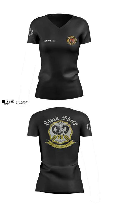 Womens Short Sleeve Vneck Shirt, Sparta Fire/Rescue, Fire Department, Teamtime, Team time, sublimation, custom sports apparel, team uniforms, spirit wear, spiritwear, sports uniforms, custom shirts, team store, custom team store, fundraiser sports, apparel fundraiser