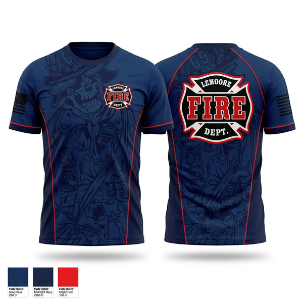 Short Sleeve Performance Shirt, Lemoore Volunteer Fire Department, Fire Department, Teamtime, Team time, sublimation, custom sports apparel, team uniforms, spirit wear, spiritwear, sports uniforms, custom shirts, team store, custom team store, fundraiser sports, apparel fundraiser