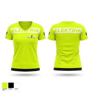 Womens Short Sleeve Vneck Shirt, ELEKTRIK ELITE TRACK CLUB, Track & Field, Teamtime, Team time, sublimation, custom sports apparel, team uniforms, spirit wear, spiritwear, sports uniforms, custom shirts, team store, custom team store, fundraiser sports, apparel fundraiser
