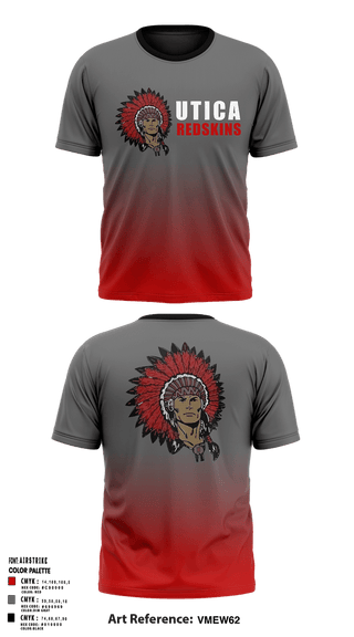 Short Sleeve Performance Shirt, Utica Redskins, Men's Basketball, Teamtime, Team time, sublimation, custom sports apparel, team uniforms, spirit wear, spiritwear, sports uniforms, custom shirts, team store, custom team store, fundraiser sports, apparel fundraiser