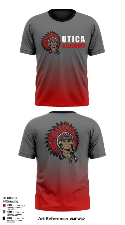 Utica Redskins 65403872 Short Sleeve Performance Shirt - 1