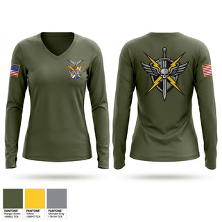 Womens Long Sleeve Vneck Shirt, Temple SWAT, Police, Teamtime, Team time, sublimation, custom sports apparel, team uniforms, spirit wear, spiritwear, sports uniforms, custom shirts, team store, custom team store, fundraiser sports, apparel fundraiser