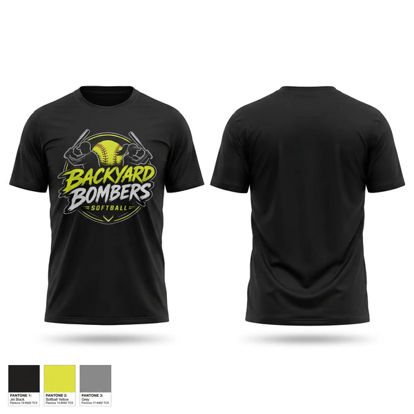 Short Sleeve Performance Shirt, Backyard Bombers, Softball, Teamtime, Team time, sublimation, custom sports apparel, team uniforms, spirit wear, spiritwear, sports uniforms, custom shirts, team store, custom team store, fundraiser sports, apparel fundraiser