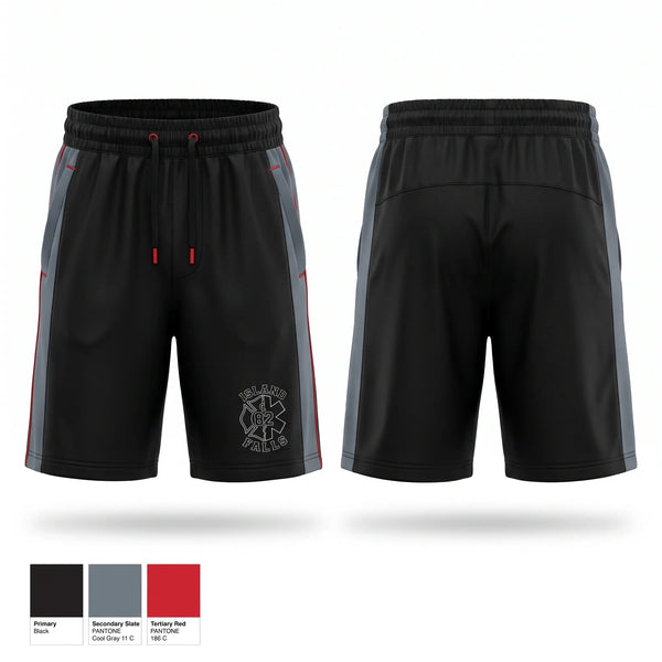 Athletic Shorts With Pockets, Island Falls Fire & Ambulance, Fire Department, Teamtime, Team time, sublimation, custom sports apparel, team uniforms, spirit wear, spiritwear, sports uniforms, custom shirts, team store, custom team store, fundraiser sports, apparel fundraiser