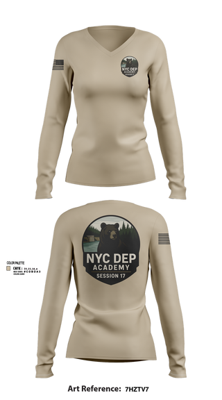 Womens Long Sleeve Vneck Shirt, Session 17 academy class, Police, Teamtime, Team time, sublimation, custom sports apparel, team uniforms, spirit wear, spiritwear, sports uniforms, custom shirts, team store, custom team store, fundraiser sports, apparel fundraiser