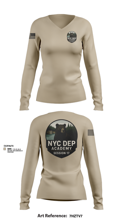Session 17 academy class Women's Long Sleeve V-neck Shirt - 101