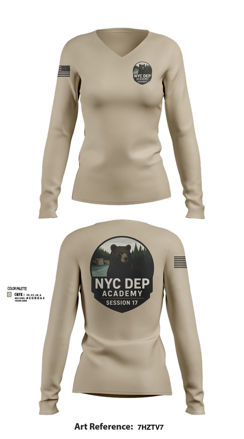Womens Long Sleeve Vneck Shirt, Session 17 academy class, Police, Teamtime, Team time, sublimation, custom sports apparel, team uniforms, spirit wear, spiritwear, sports uniforms, custom shirts, team store, custom team store, fundraiser sports, apparel fundraiser