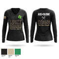 The Lucky Shamrocks Women's Long Sleeve V-neck Shirt - 1