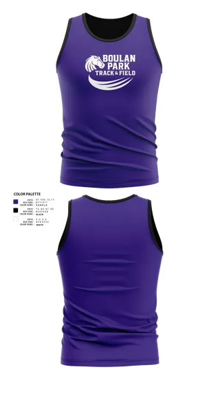 Mens Track Singlet, Boulan Park Broncos, Track & Field, Teamtime, Team time, sublimation, custom sports apparel, team uniforms, spirit wear, spiritwear, sports uniforms, custom shirts, team store, custom team store, fundraiser sports, apparel fundraiser