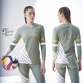 BLMS Volleyball 3747132 Women's Long Sleeve V-neck Shirt - 53