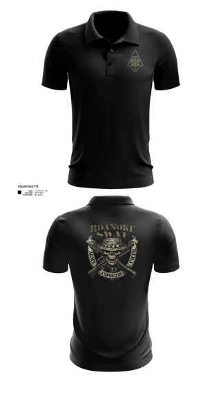 Short Sleeve Performance Polo, Roanoke SWAT, Police, Teamtime, Team time, sublimation, custom sports apparel, team uniforms, spirit wear, spiritwear, sports uniforms, custom shirts, team store, custom team store, fundraiser sports, apparel fundraiser