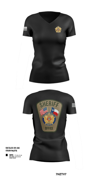 Womens Short Sleeve Vneck Shirt, Willacy County Sheriff's Office, Police, Teamtime, Team time, sublimation, custom sports apparel, team uniforms, spirit wear, spiritwear, sports uniforms, custom shirts, team store, custom team store, fundraiser sports, apparel fundraiser