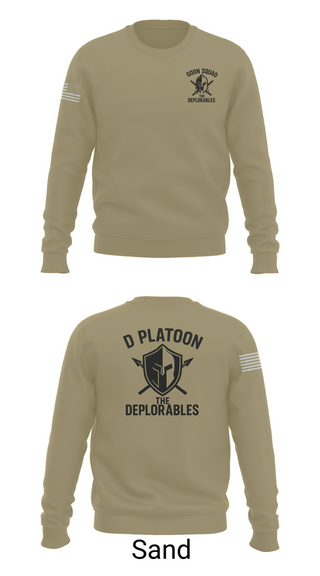 Crew Neck Sweatshirt, D Platoon, Police, Teamtime, Team time, sublimation, custom sports apparel, team uniforms, spirit wear, spiritwear, sports uniforms, custom shirts, team store, custom team store, fundraiser sports, apparel fundraiser