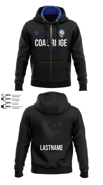Coal Ridge HS Boys Soccer Zip Hoodie - 5