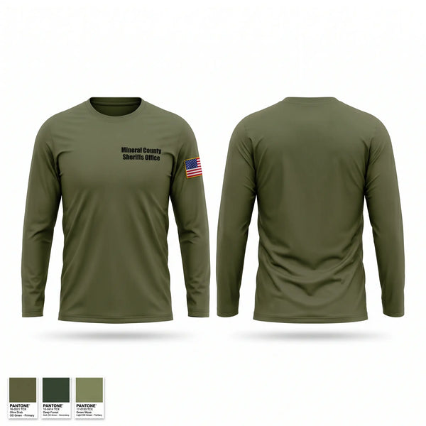 Long Sleeve Performance Shirt, Mineral County Sheriff’s Office, Police, Teamtime, Team time, sublimation, custom sports apparel, team uniforms, spirit wear, spiritwear, sports uniforms, custom shirts, team store, custom team store, fundraiser sports, apparel fundraiser