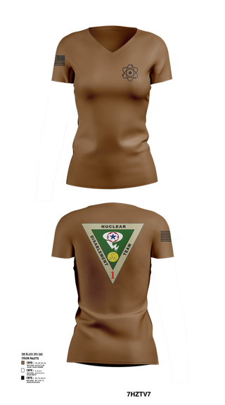 Womens Short Sleeve Vneck Shirt, NDT-1, Army, Teamtime, Team time, sublimation, custom sports apparel, team uniforms, spirit wear, spiritwear, sports uniforms, custom shirts, team store, custom team store, fundraiser sports, apparel fundraiser